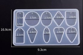 Molde resina 10 llaveros geometricos (3)